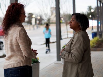 Rhetta Speaks with local business owners